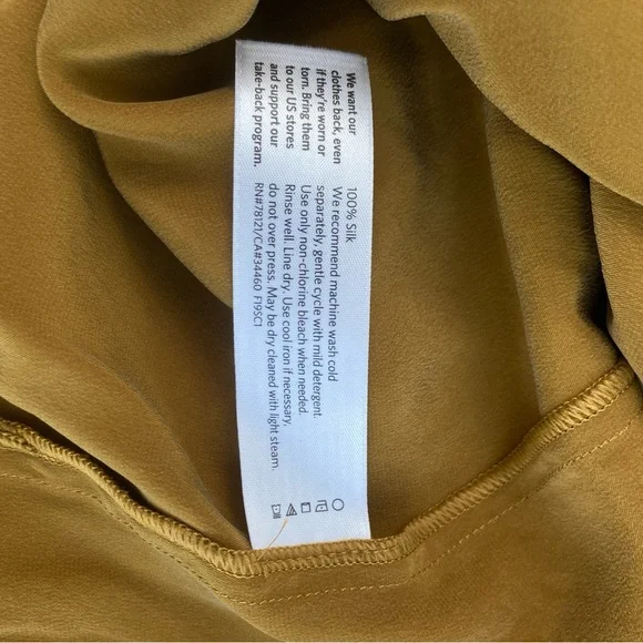 Eileen Fisher Silk Tank Top Size S/P Arnica Gold Camisole Office Casual - Picture 8 of 15